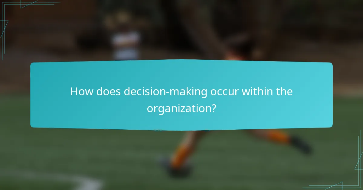 How does decision-making occur within the organization?