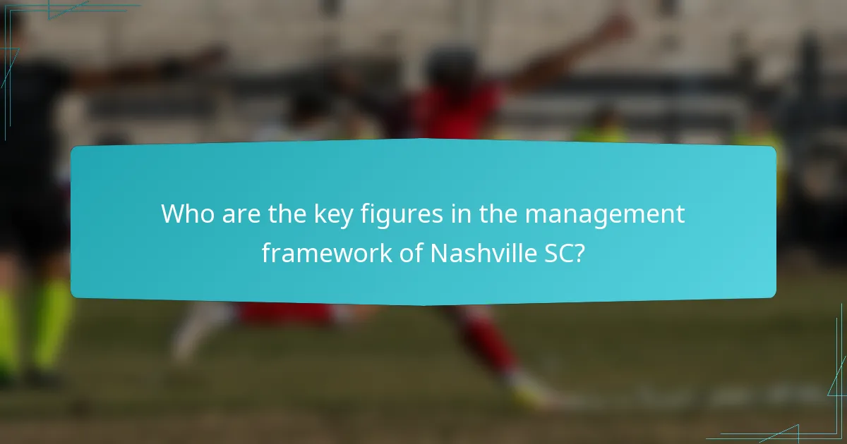 Who are the key figures in the management framework of Nashville SC?